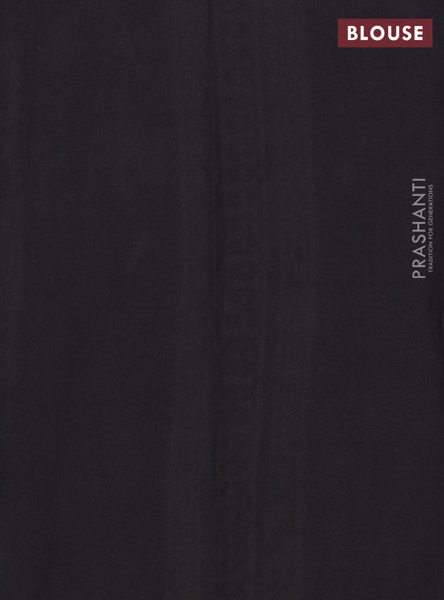 Jaipur cotton saree navy blue with allover prints and printed border