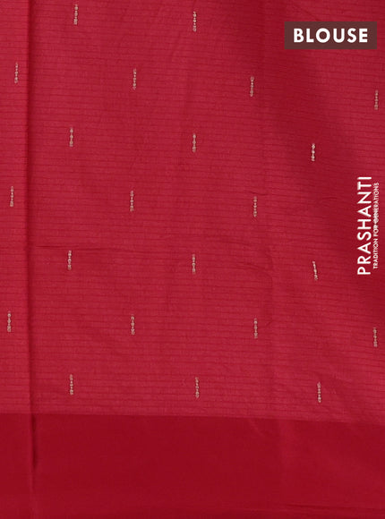 Art kota saree red with zari woven buttas and zari woven floral butta border