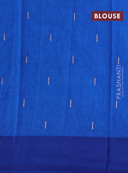 Art kota saree blue with zari woven buttas and zari woven floral butta border