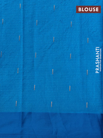 Art kota saree cs blue with zari woven buttas and zari woven floral butta border