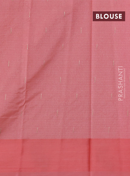 Art kota saree peach shade with zari woven buttas and zari woven floral butta border