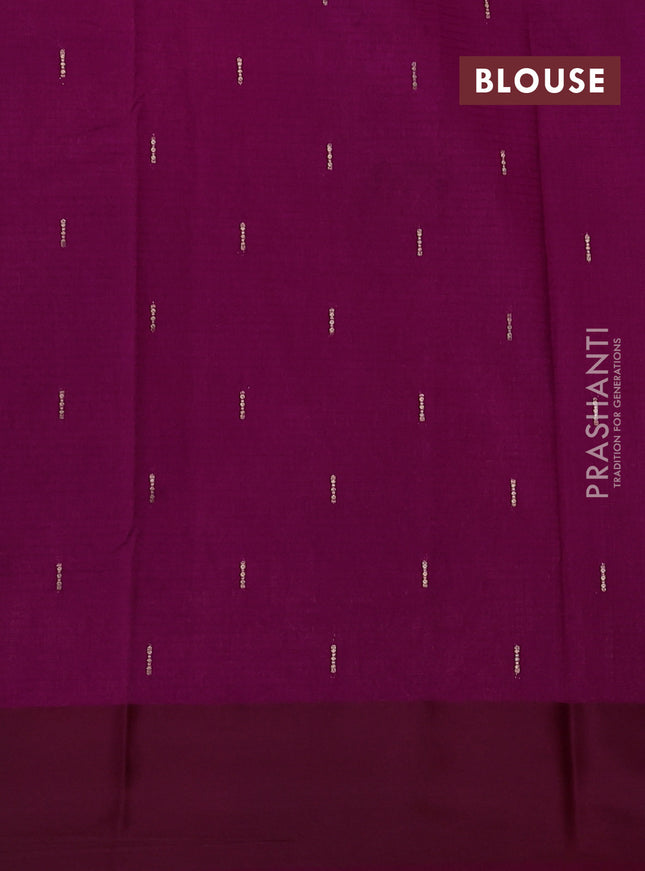 Art kota saree purple with zari woven buttas and zari woven floral butta border