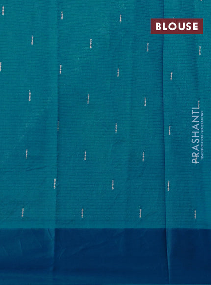 Art kota saree cs blue with zari woven buttas and zari woven floral butta border