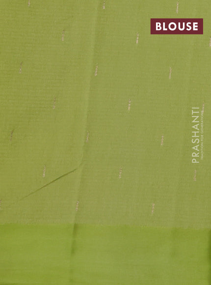 Art kota saree light green with zari woven buttas and zari woven floral butta border
