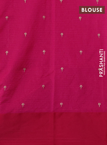 Art kota saree dark pink with zari woven buttas and zari woven floral butta border