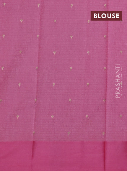 Art kota saree light pink with zari woven buttas and zari woven floral butta border