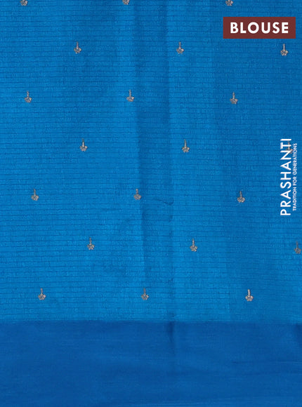 Art kota saree cs blue with zari woven buttas and zari woven floral butta border
