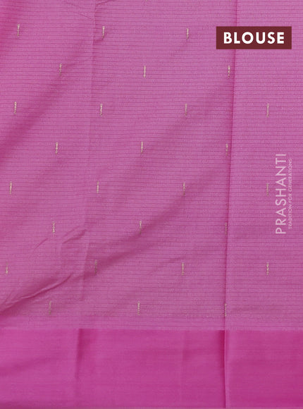 Art kota saree light pink with zari woven floral buttas and satin border