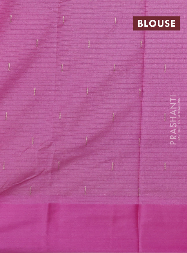 Art kota saree light pink with zari woven floral buttas and satin border