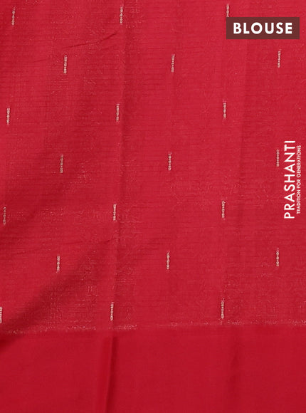 Art kota saree red with zari woven floral buttas and satin border