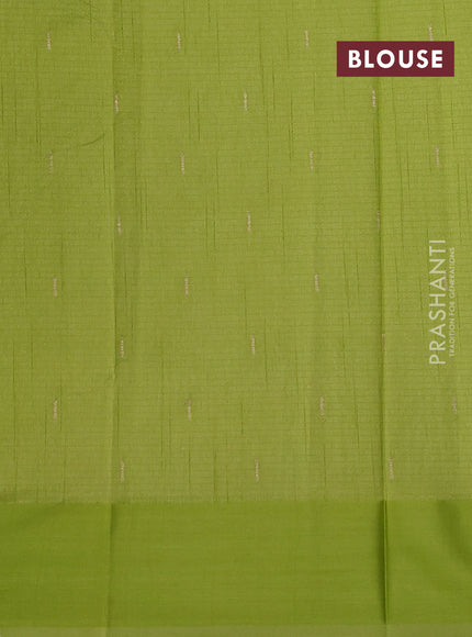 Art kota saree light green with zari woven floral buttas and satin border