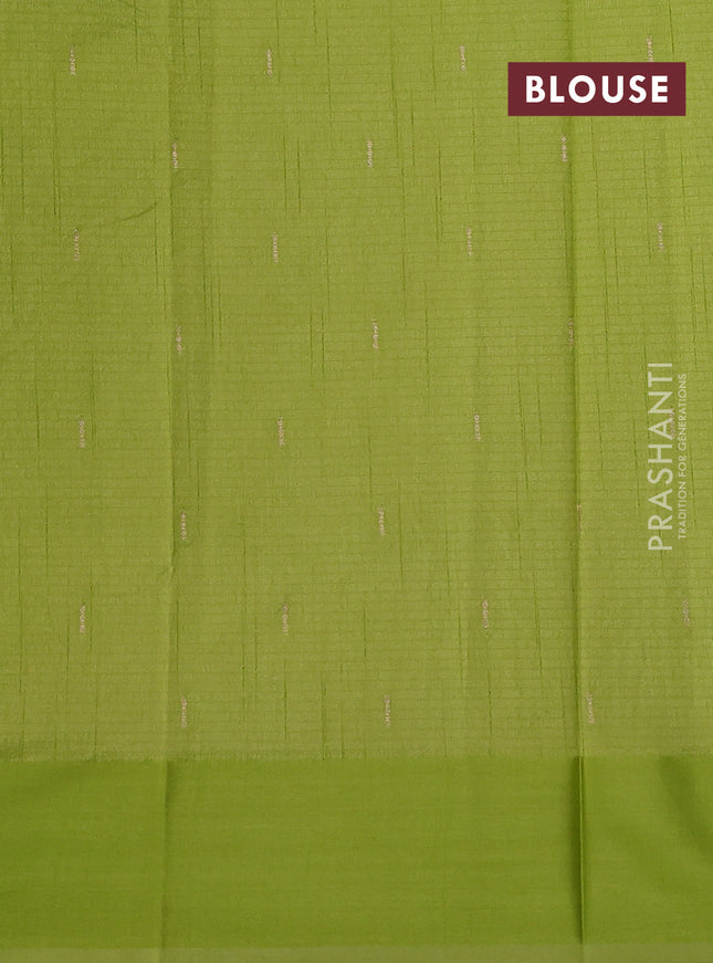 Art kota saree light green with zari woven floral buttas and satin border