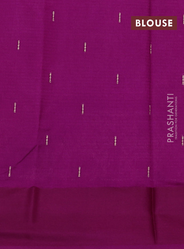Art kota saree purple with zari woven floral buttas and satin border