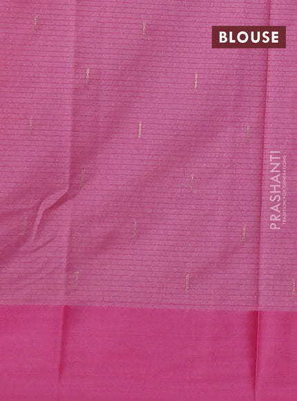 Art kota saree peach pink with zari woven floral buttas and satin border