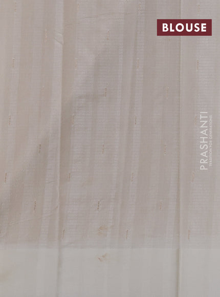 Art kota saree cream with zari woven floral buttas and satin border