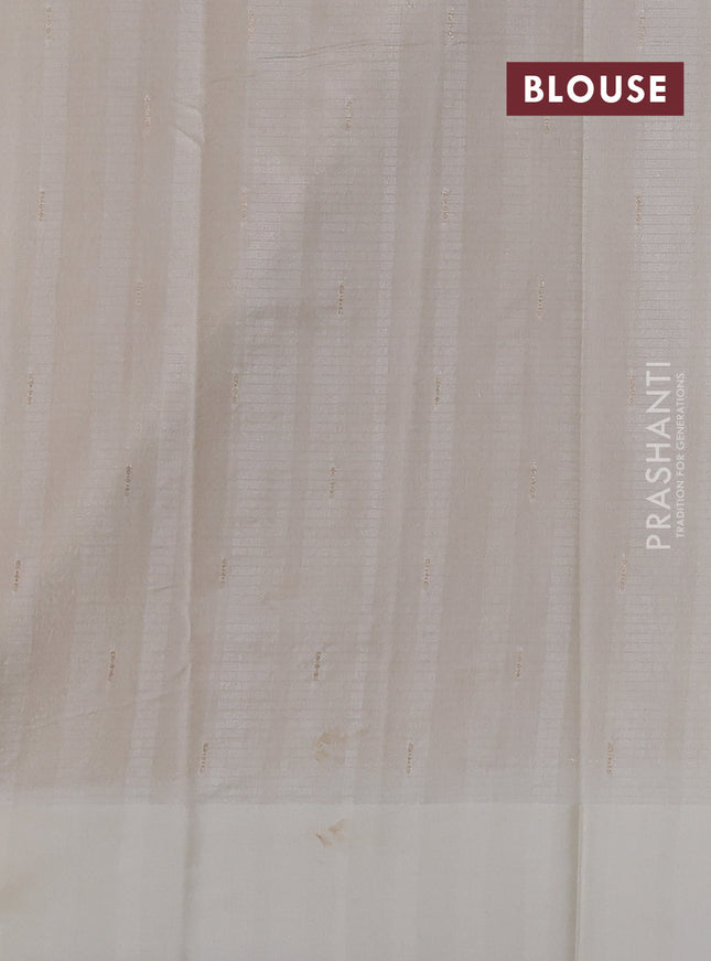 Art kota saree cream with zari woven floral buttas and satin border