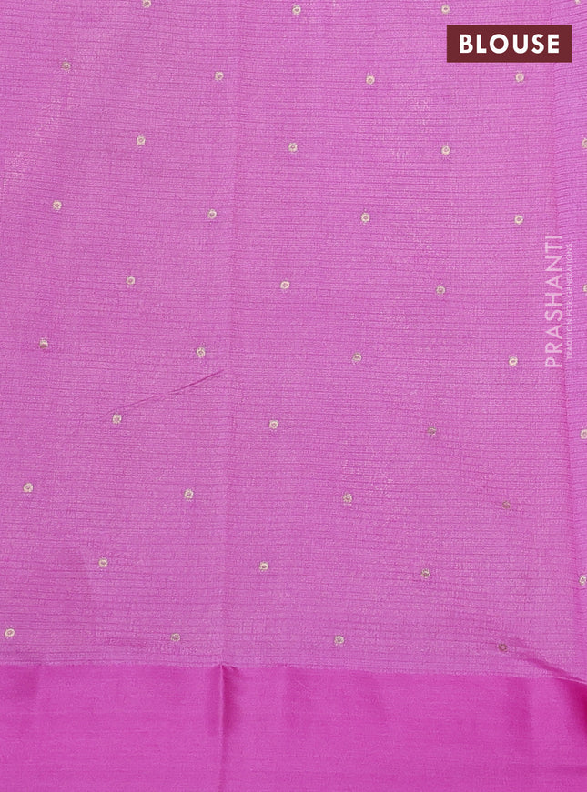 Art kota saree mild lavender with zari woven buttas and satin border