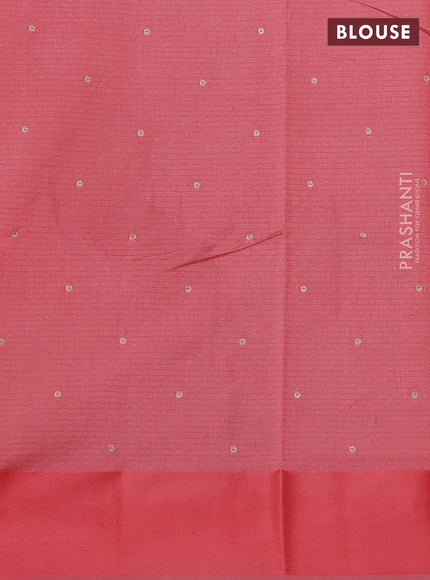 Art kota saree peach shade with zari woven buttas and satin border