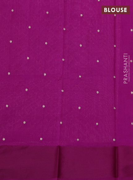 Art kota saree deep purple with zari woven buttas and satin border