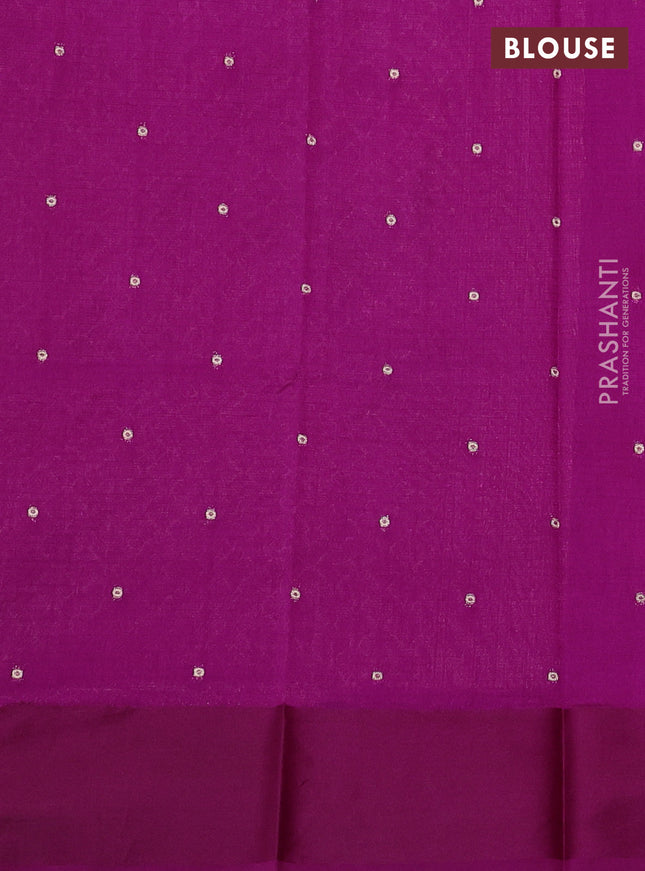 Art kota saree deep purple with zari woven buttas and satin border