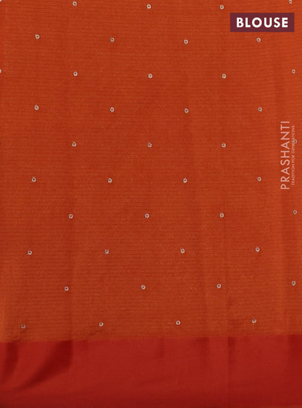 Art kota saree orange with zari woven buttas and satin border