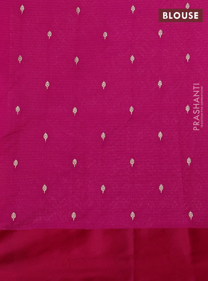 Art kota saree magenta pink with silver & gold zari woven buttas and zari woven butta border