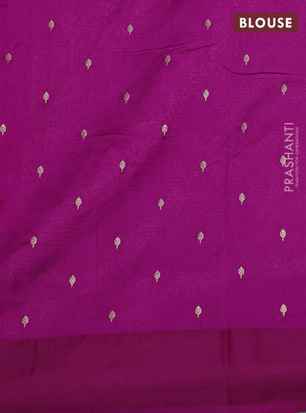 Art kota saree purple with silver & gold zari woven buttas and zari woven butta border