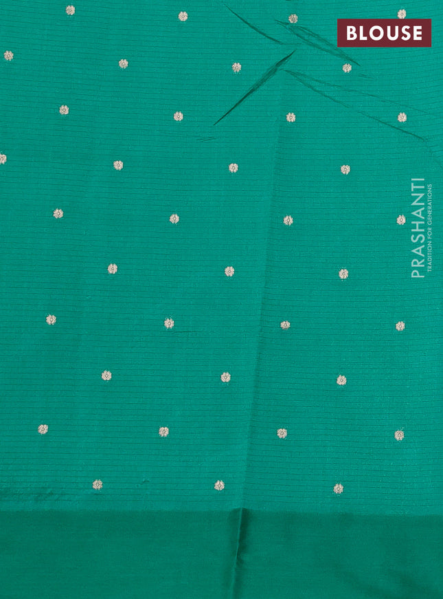 Art kota saree green with allover zari woven buttas and zari woven butta border