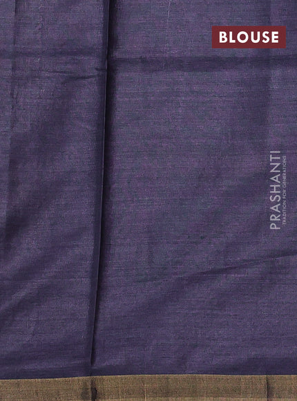 Banana silk saree elephant grey with allover thread & zari woven buttas and zari woven border