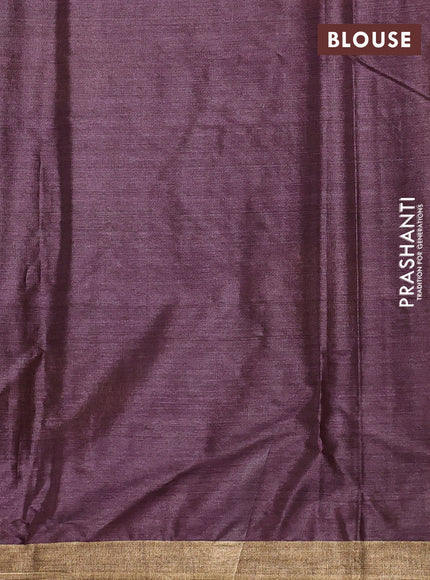 Banana silk saree deep wine shade with allover thread & zari woven buttas and zari woven border