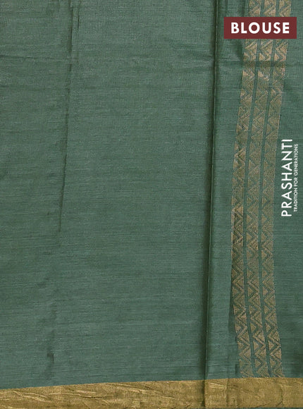 Banana silk saree light green with thread & zari woven buttas and zari woven border