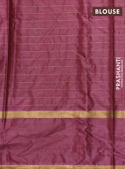 Banana silk saree maroon with allover zari checked pattern and rettapet zari woven border