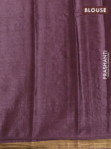 Banana silk saree deep wine shade with allover thread & zari woven buttas and zari woven border