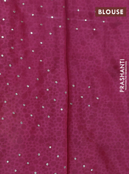 Pure tussar silk saree teal green and pink with prints & pita work and kantah stitch work border