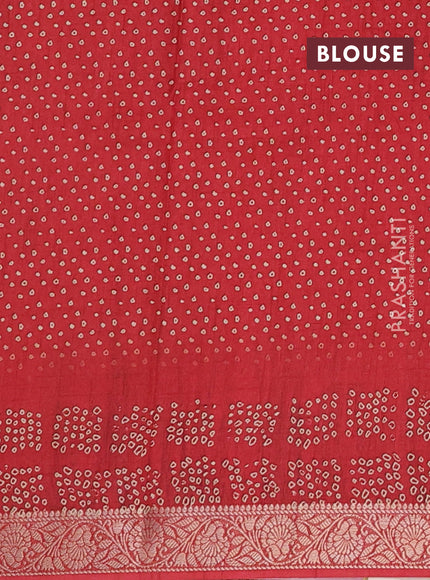 Linen tussar partly saree dark mustard and maroon with kalamkari prints and bandhani printed pallu