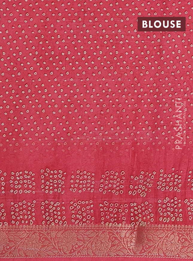 Linen tussar partly saree pastel brown and pink with kalamkari prints and bandhani printed pallu
