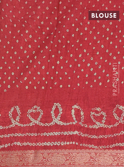 Linen tussar partly saree dark mustard and maroon with kalamkari prints and bandhani printed pallu