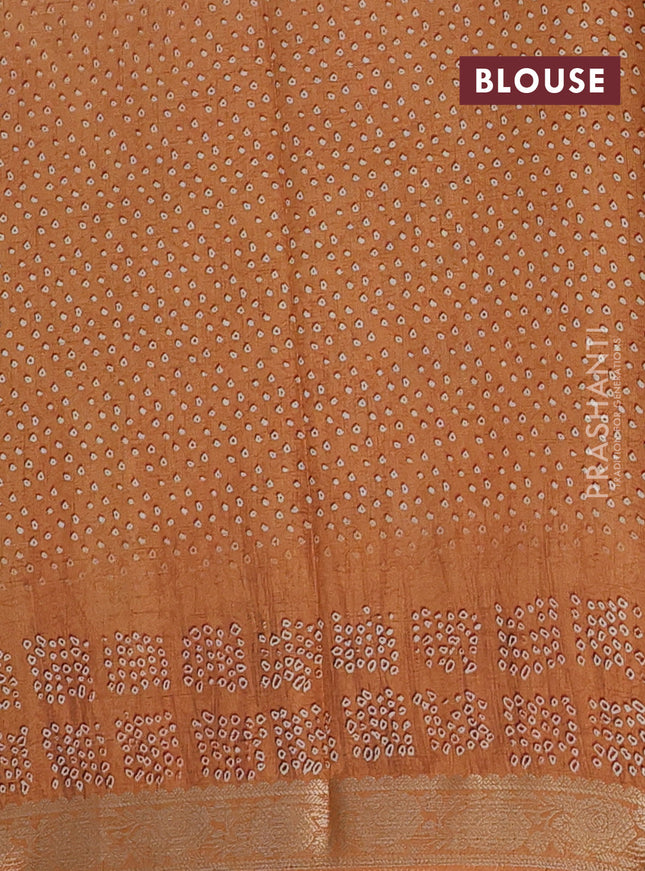 Linen tussar partly saree teal green shade and dark mustard with kalamkari prints and bandhani printed pallu