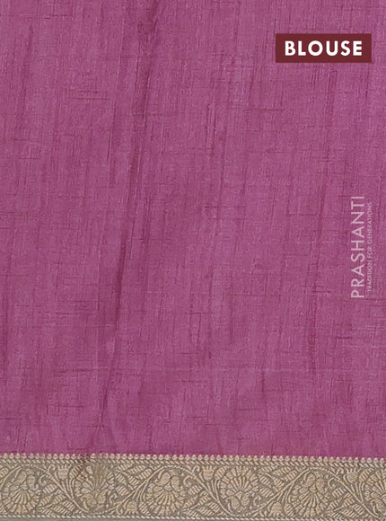 Linen tussar partly saree pink and beige pastel green with kalamkari prints and zari woven border