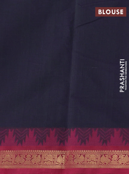 Kanchi cotton saree dual shade of violet and pink with zari woven buttas and zari woven border