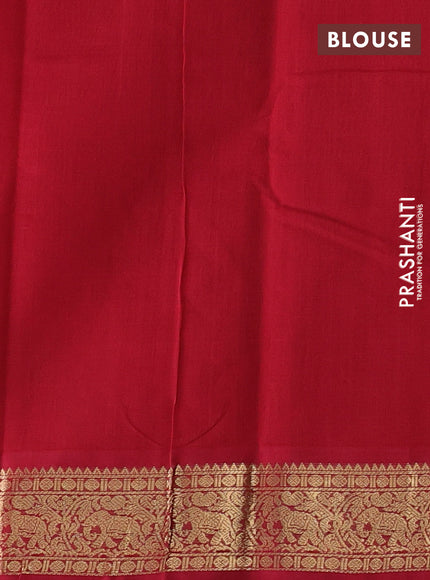 Kanchi cotton saree maroon with zari woven buttas and zari woven border