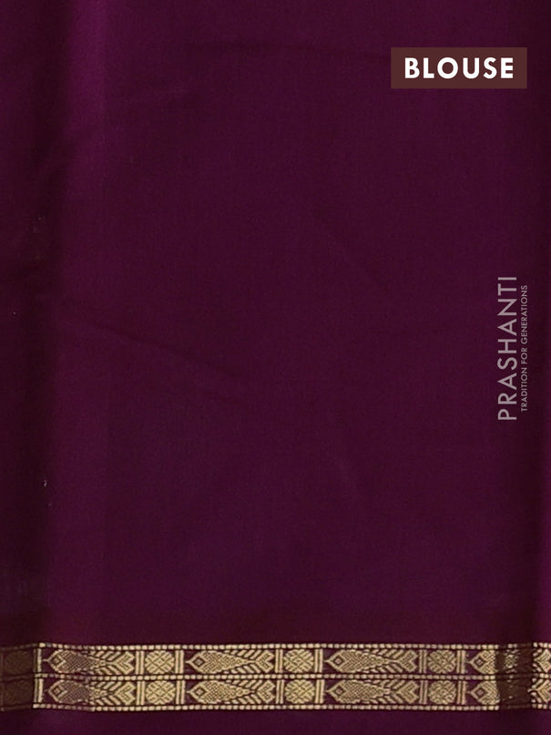 Kanchi cotton saree purple shade with zari woven buttas and rettapet zari woven border