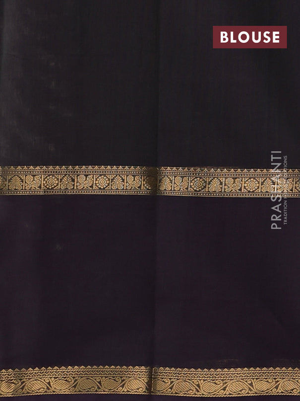 Kanchi cotton saree dual shade of purple with allover thread checks & buttas and long rettapet zari woven border