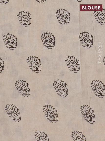 Kalamkari cotton saree wine shade and yellow with allover prints and printed border