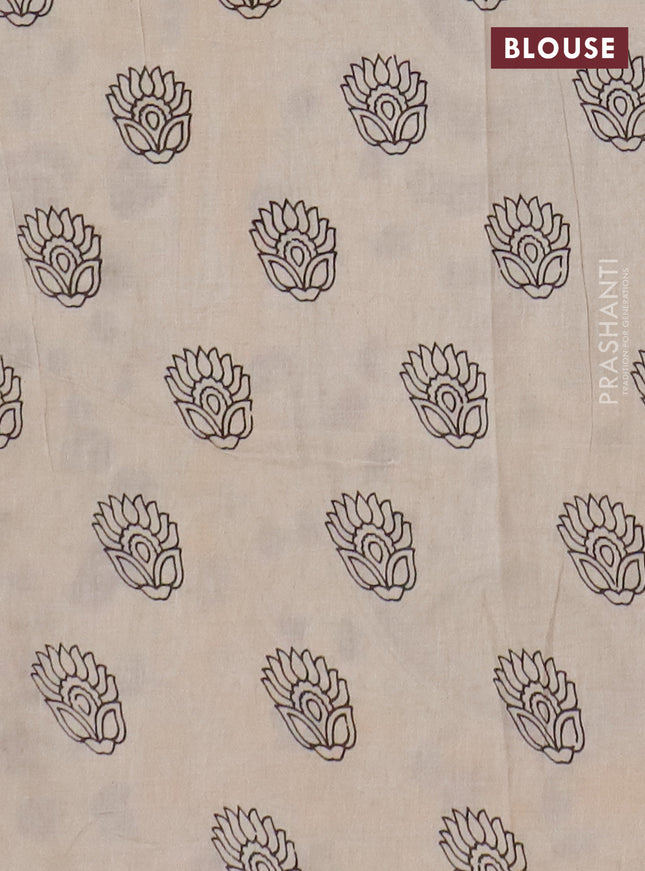 Kalamkari cotton saree wine shade and yellow with allover prints and printed border