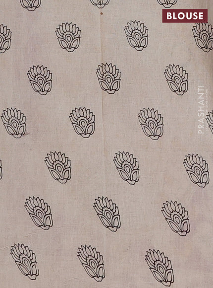 Kalamkari cotton saree yellow and magenta pink with allover prints and printed border