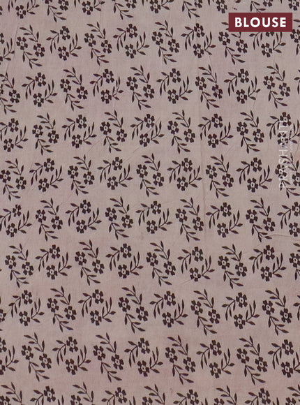 Kalamkari cotton saree pink and rust shade with allover prints and printed border