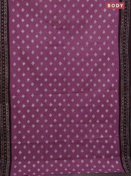 Sungudi cotton saree mauve pink and wine shade with allover batik prints and printed border