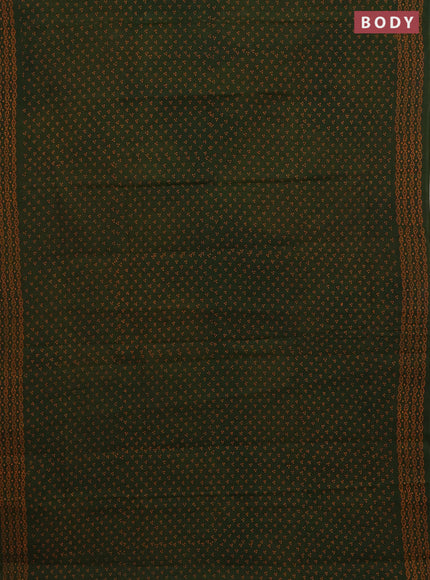 Sungudi cotton saree sap green with allover butta prints and printed border
