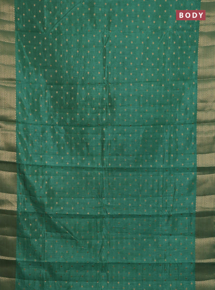 Semi raw silk saree pastel green with allover zari woven 1000 buttas and zari woven border